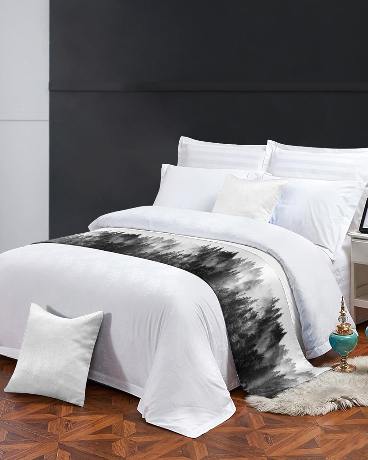 Black Forest Bed Runner Queen Size 83x20