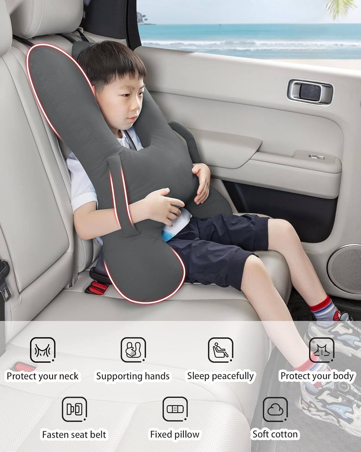 BEBAS H-Shaped Travel Pillow for Kids and Adults 1