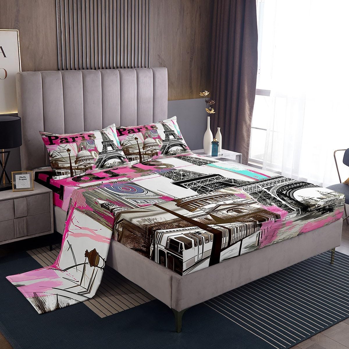 Manfei Eiffel Tower Kids Sheet Set 4PCS