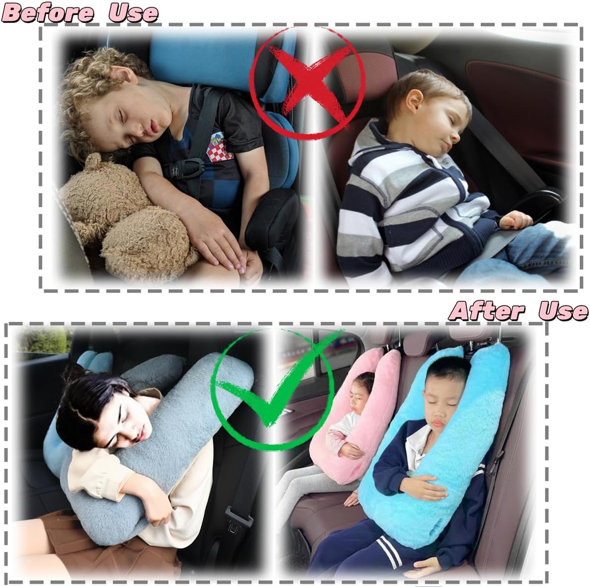 Sexysamba Travel Pillow with Eye Mask Set for Kids and Adults