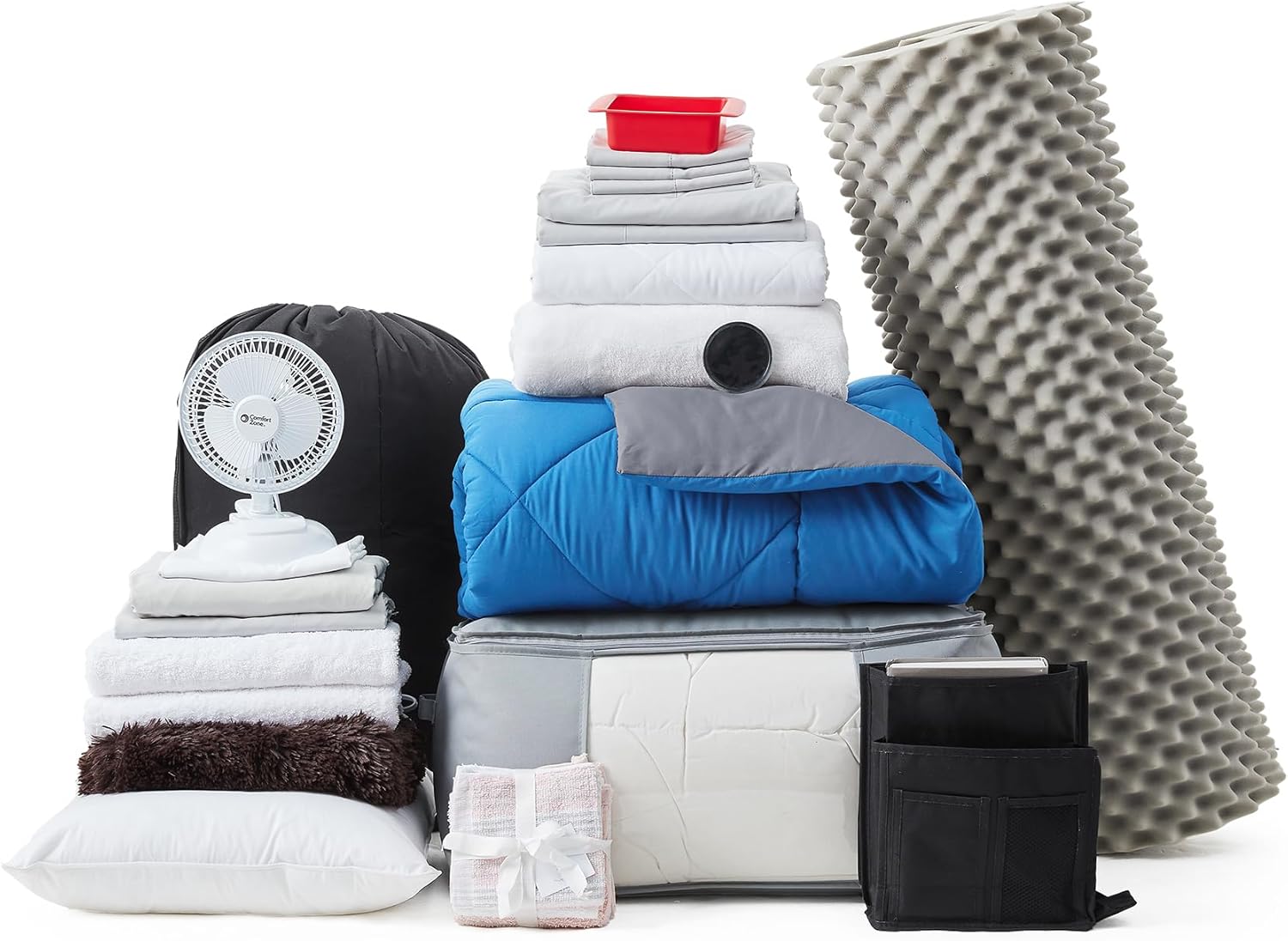 Fully-Loaded Twin XL Dorm Bedding Essentials Package 1