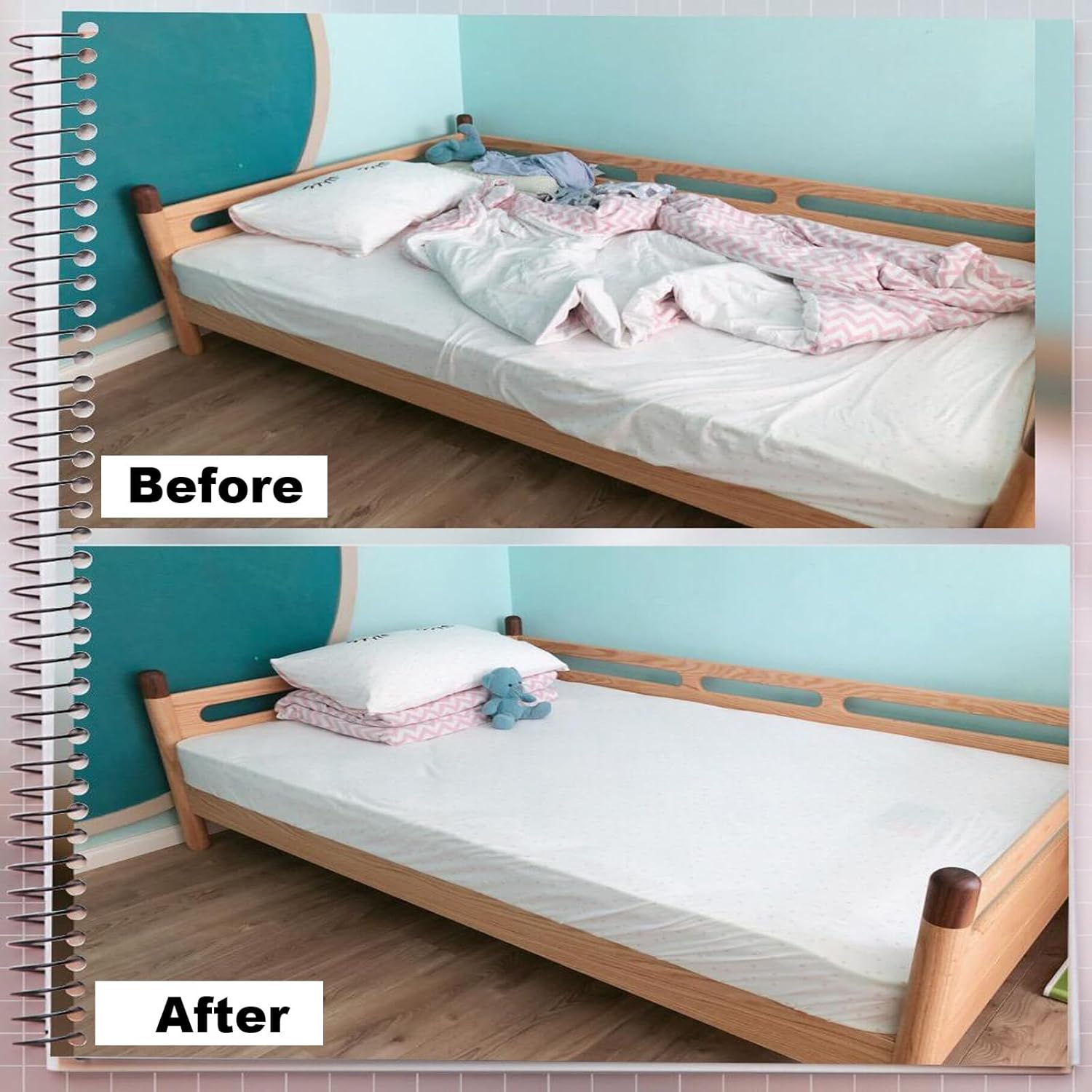 10 pcs Adjustable Sheet Straps with Elastic Bands - White