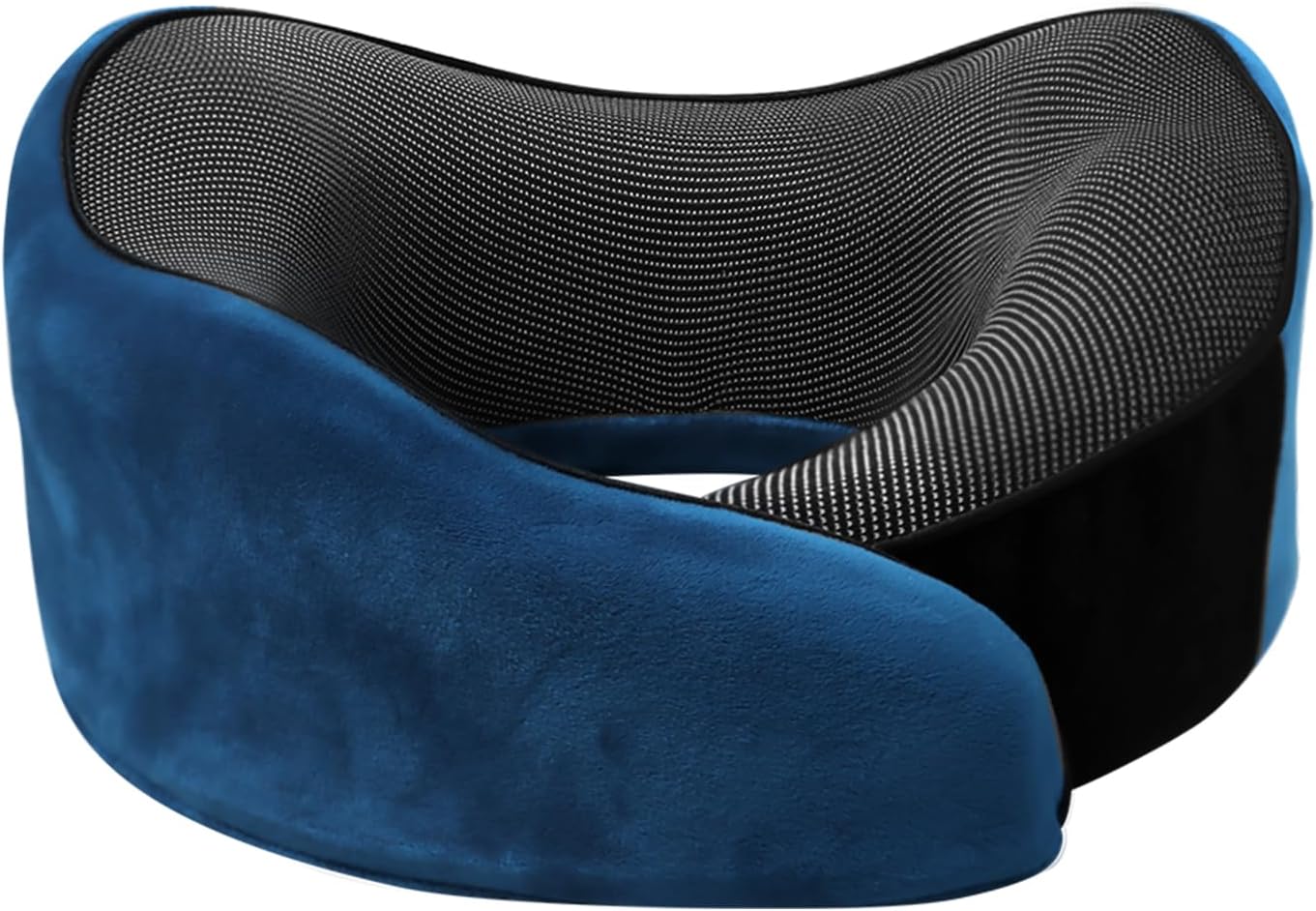 Travel Neck Pillow with Flannel Cover Navy