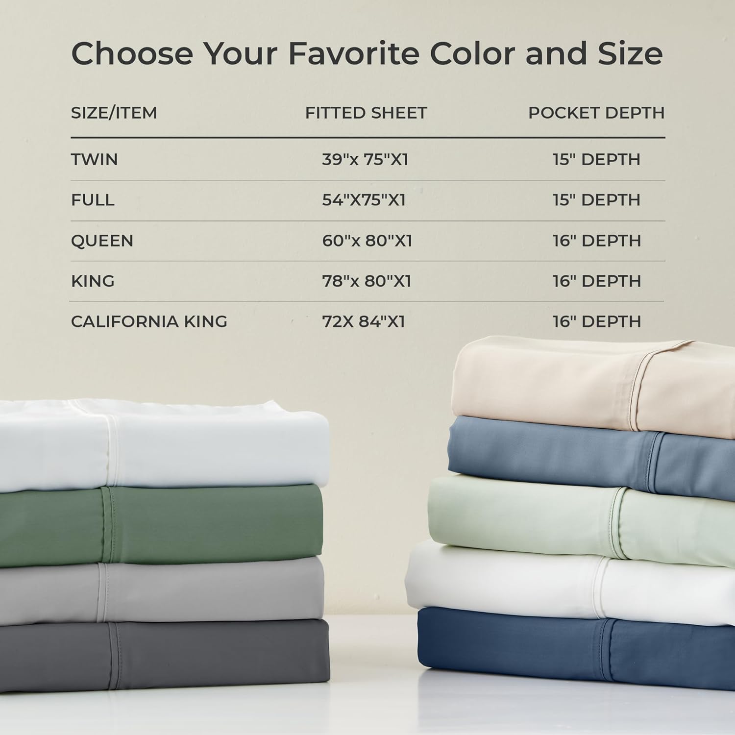 GOKOTTA Bamboo Rayon Fitted Sheet King Size