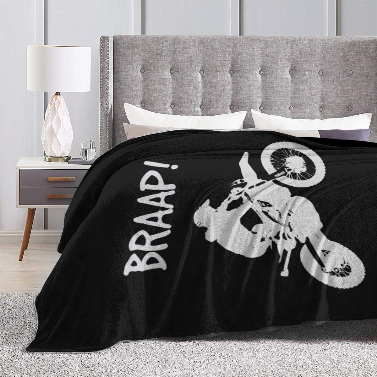 LodiSFOA Dirt Bike Motocross Fleece Throw Blanket