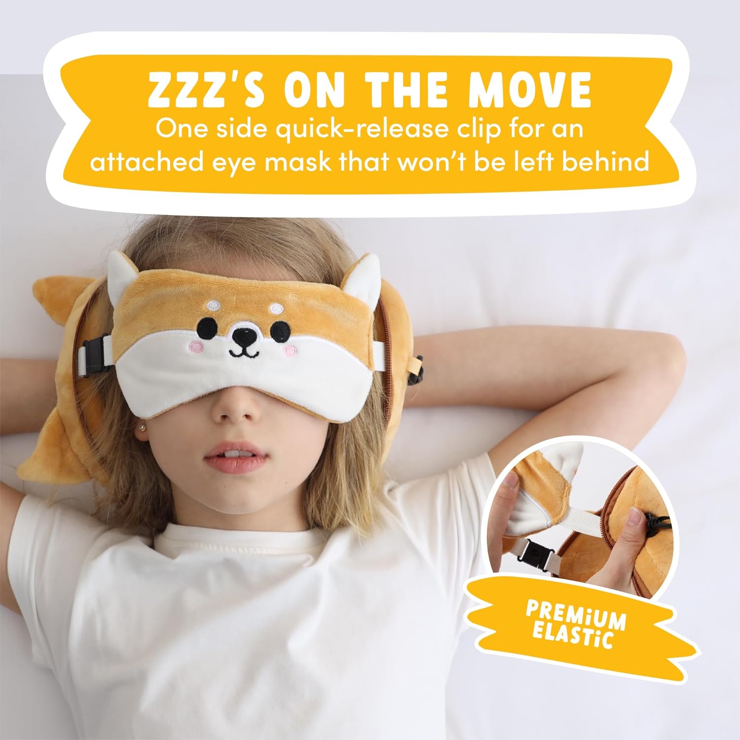 ecoZen Lifestyle Travel Pillow Set - Dog Design for Kids