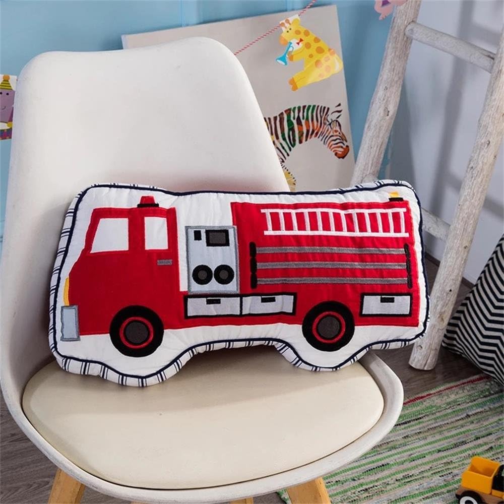 Brandream Boys Fire Truck Throw Pillow 1