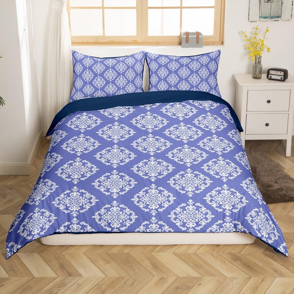 Purple Gothic Duvet Cover Set Queen Size