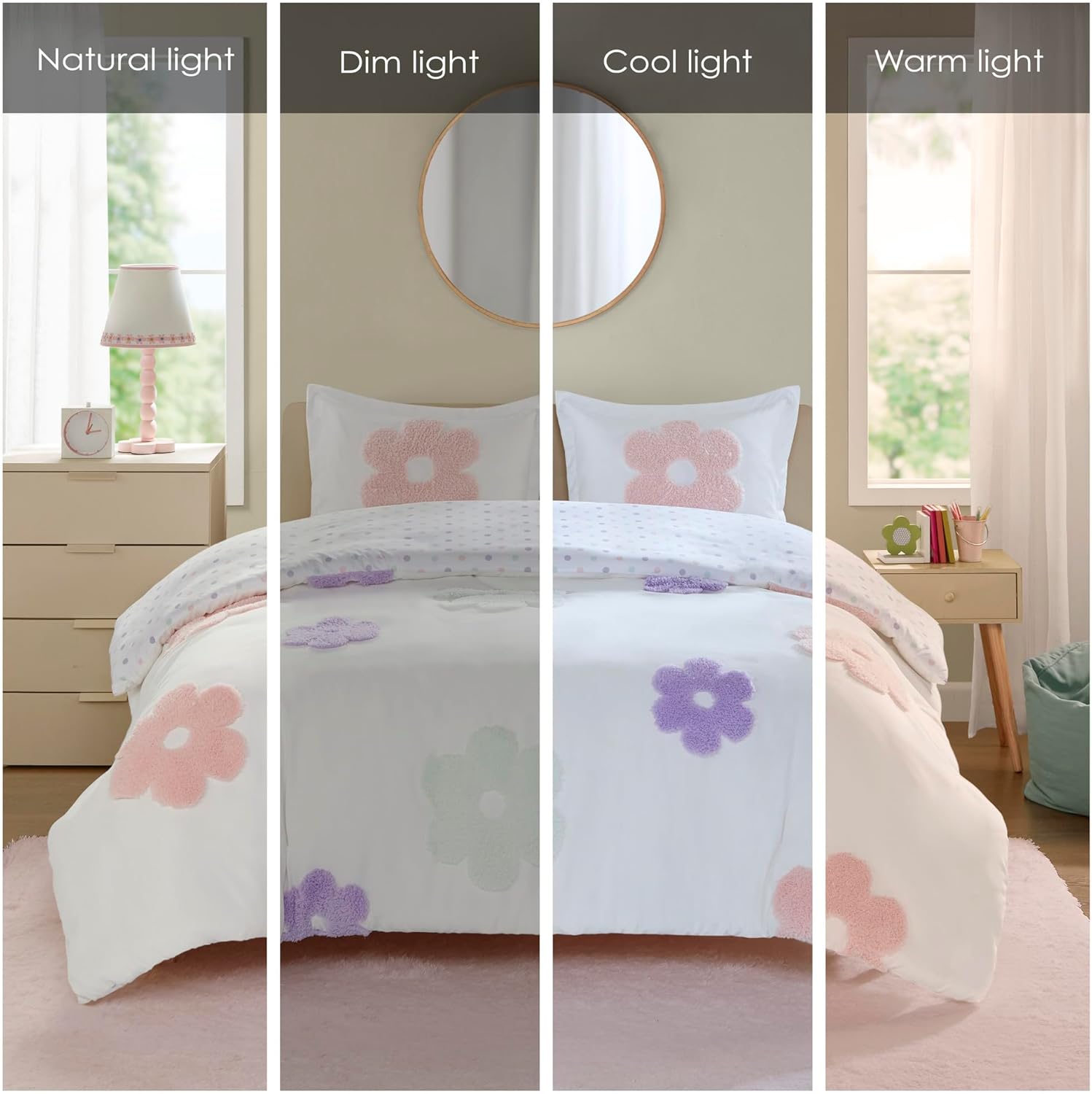 Urban Habitat Kids Twin Duvet Cover Set with Polka Dot Reverse 1