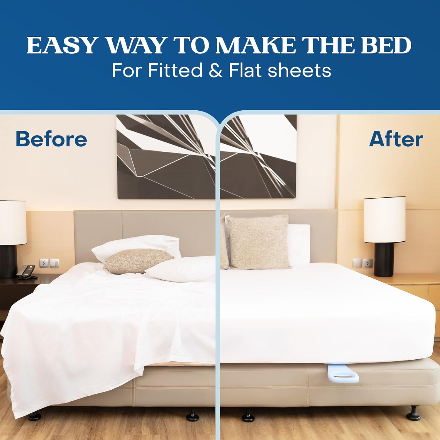 FeelAtHome Bed LIFTucker 2in1 Mattress Lifter Sheet Tuck Tool