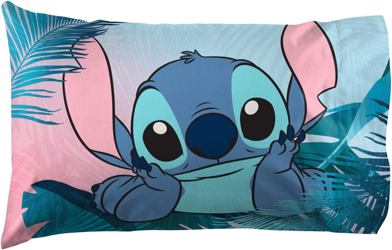 Jay Franco Disney Lilo Stitch Floral Fun Sheet Set - 4 Piece