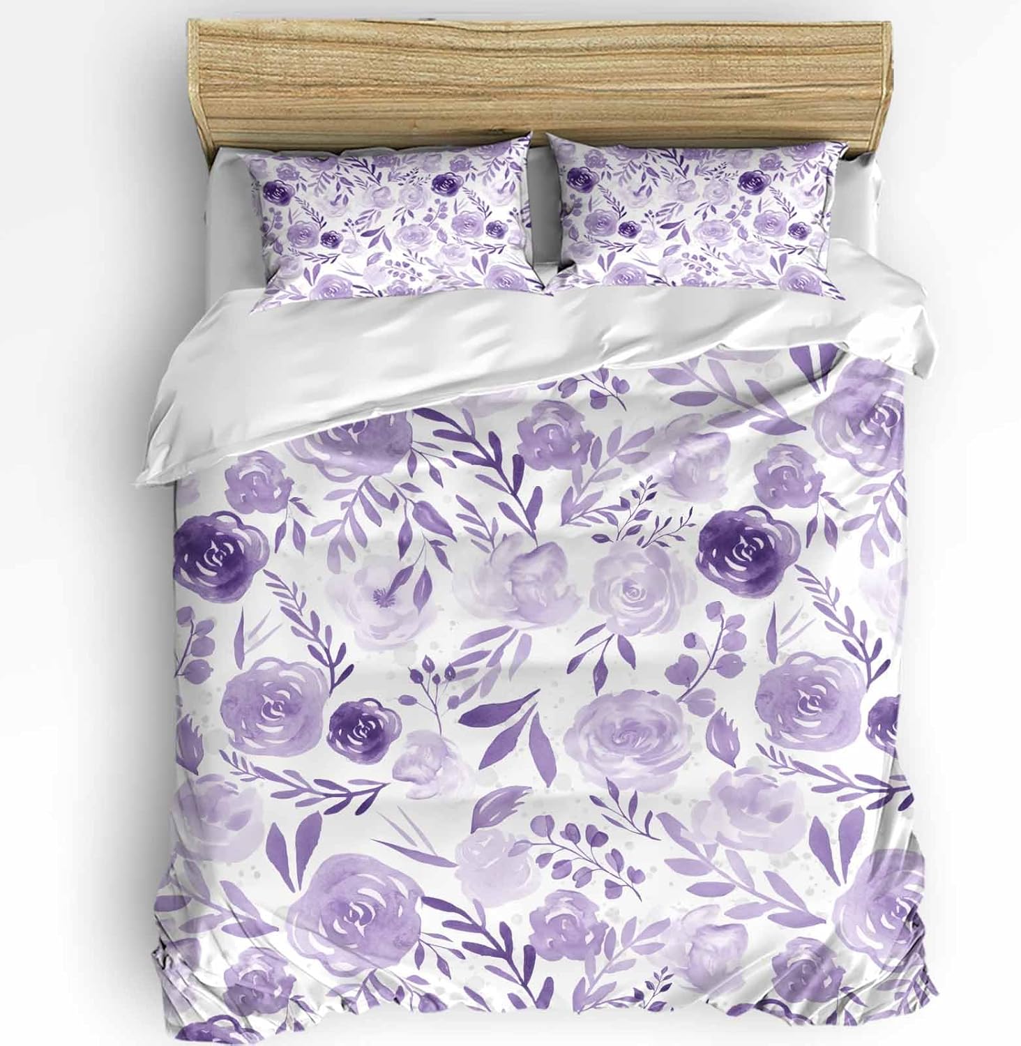 3-Piece Queen Bedding Set with Zipper and Corner Ties