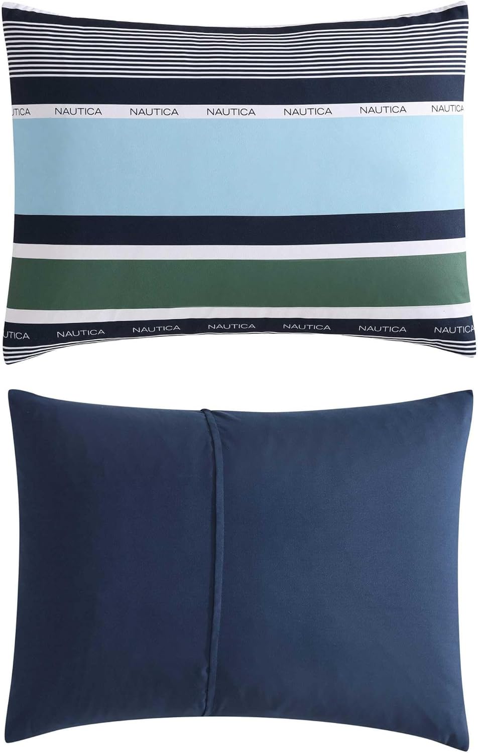 Nautica Full Comforter Set with Matching Sham and Throw Pillows