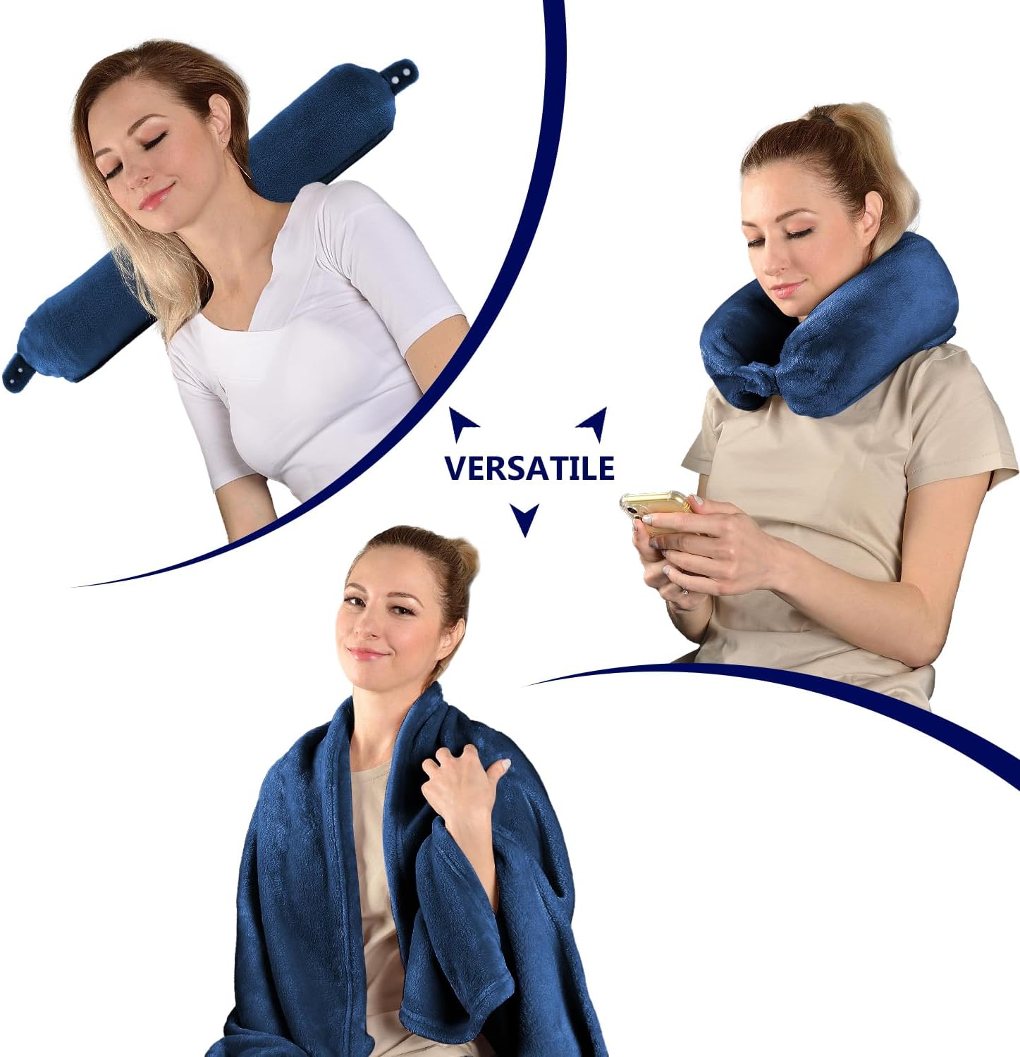Yaning Multifunctional Travel Blanket with Neck Pillow Case