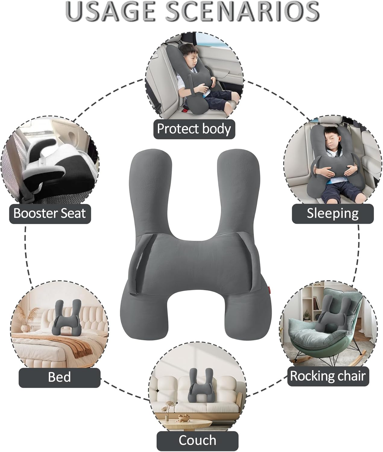 BEBAS H-Shaped Travel Pillow for Kids and Adults 1
