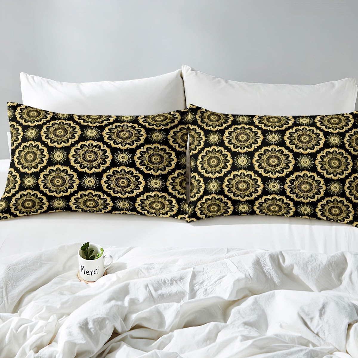 Jejeloiu Paisley Queen Sheet Set 4Pcs Microfiber