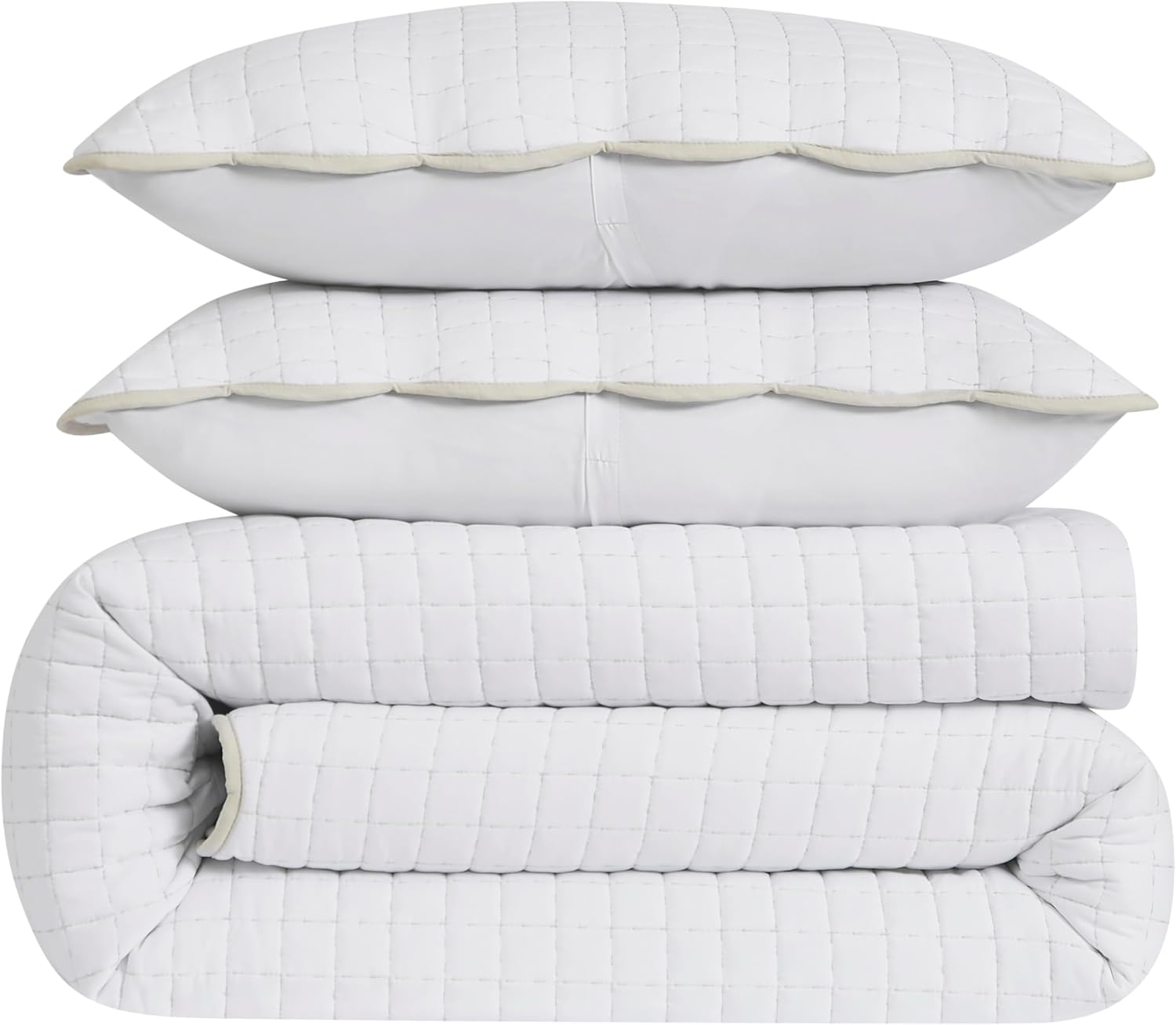 WDCOZY King Size Quilt Bedding Set with 2 Pillow Shams