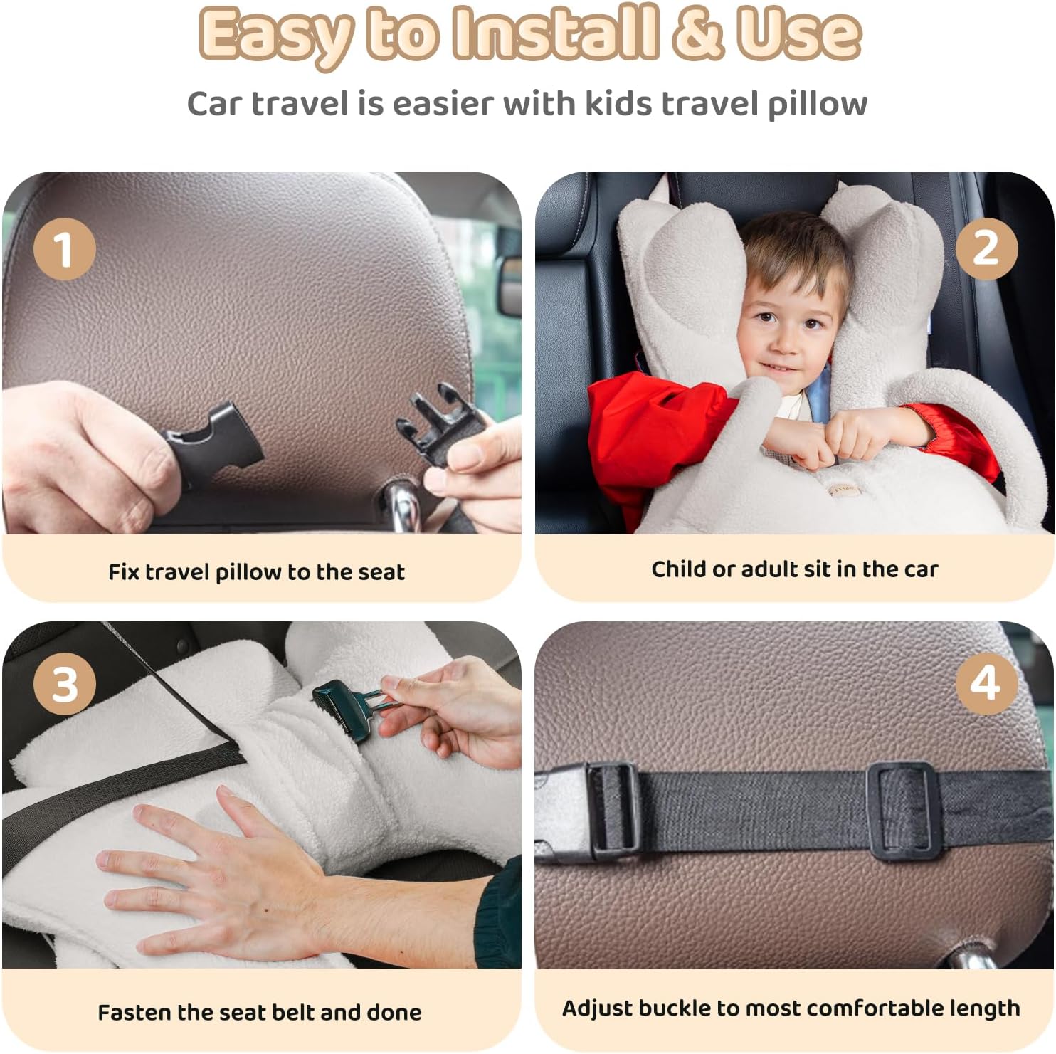 FLORICH Travel Pillow with Head and Body Support