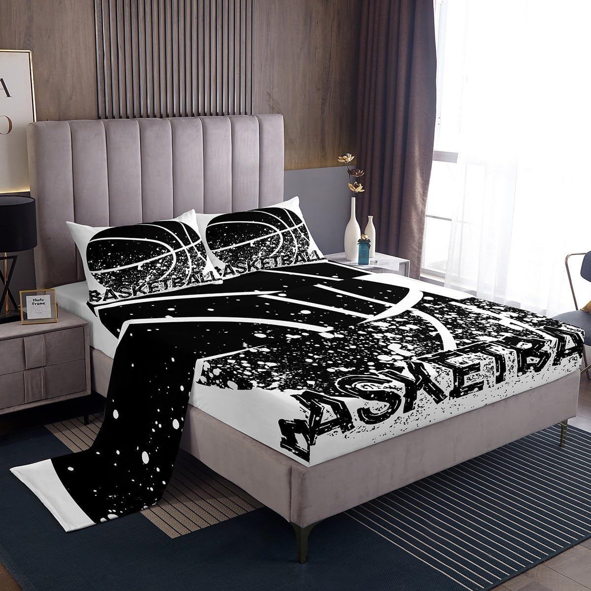 Erosebridal Basketball Bed Sheet Set for Kids