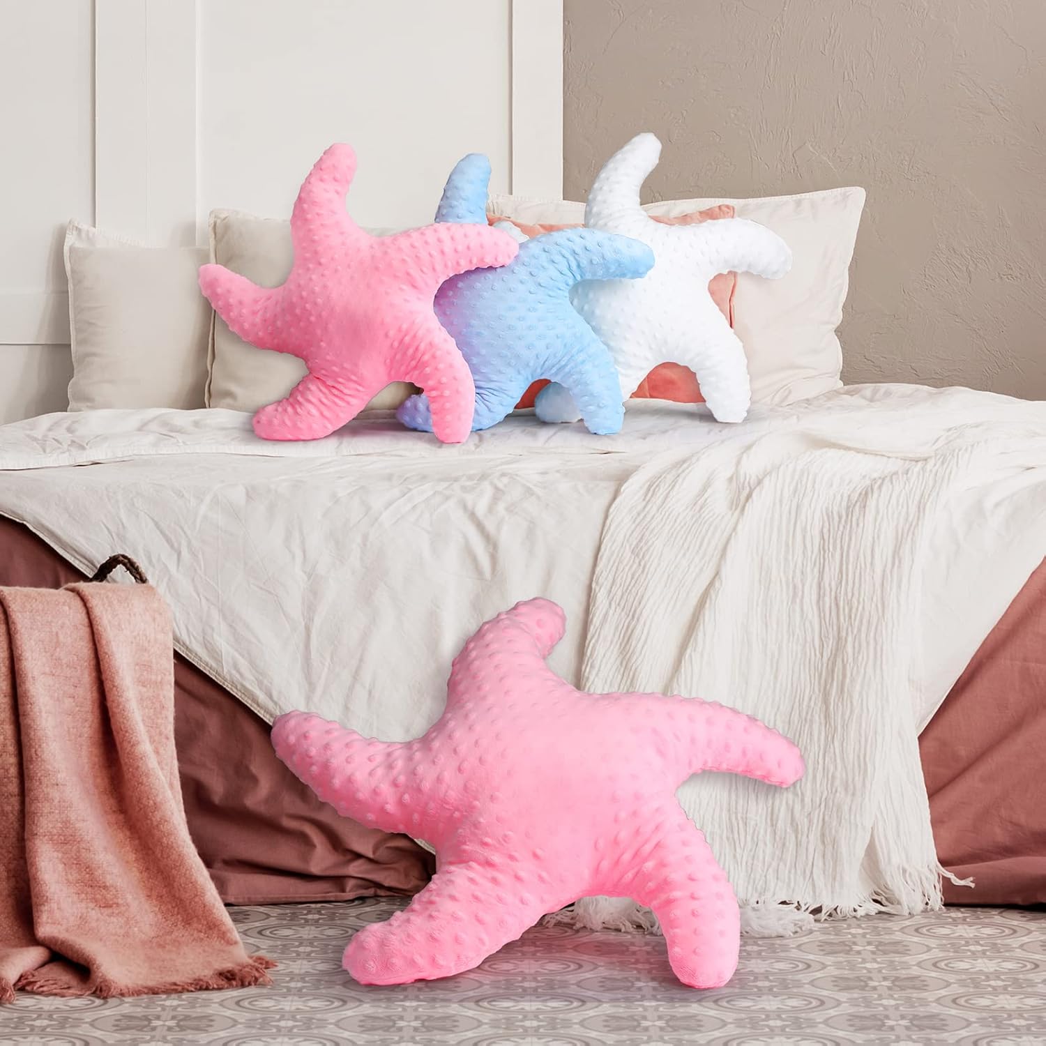 Fumete Starfish Throw Pillow - 20 Pink 2 Pcs