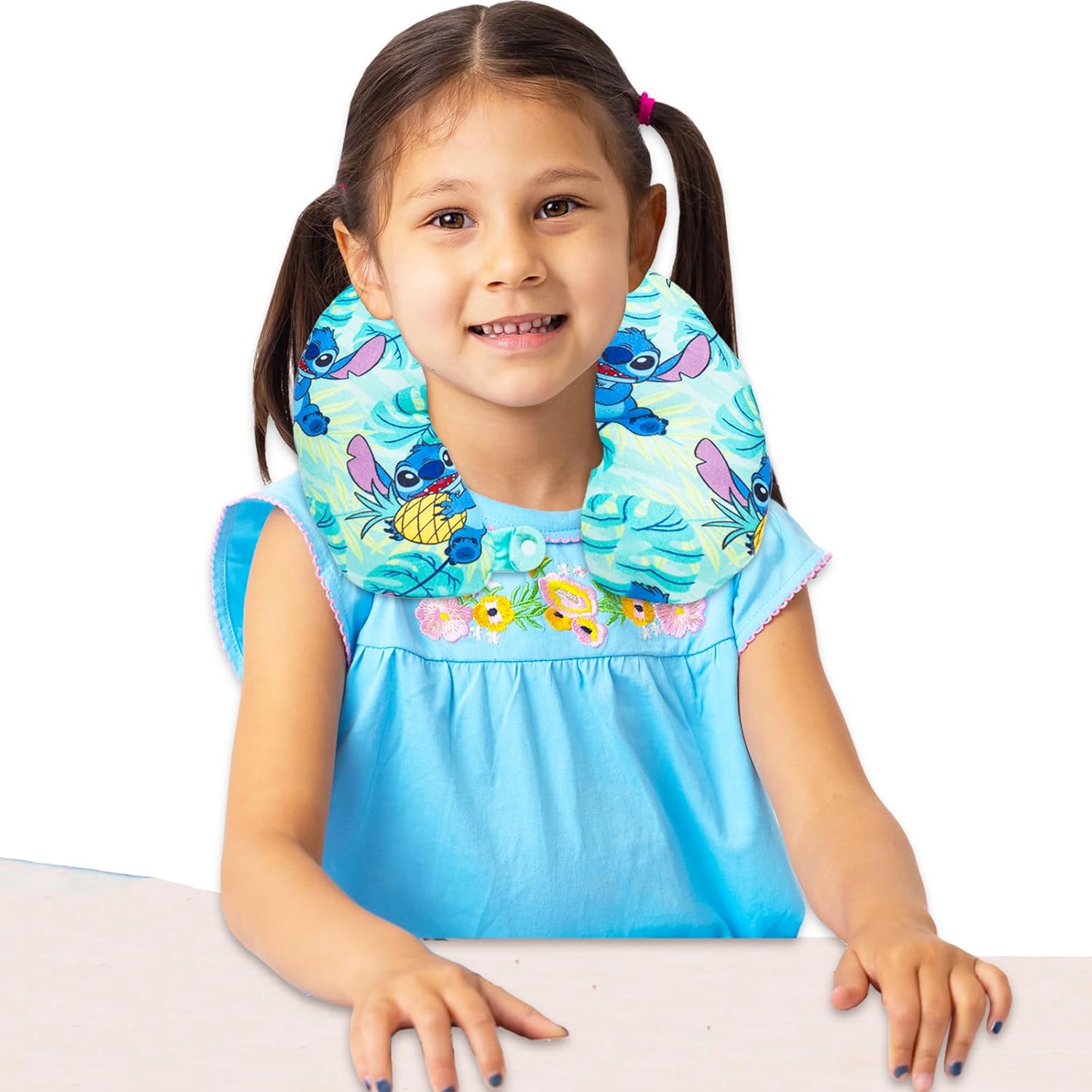 Lilo and Stitch Travel Neck Pillow - Stitch Set with Stickers
