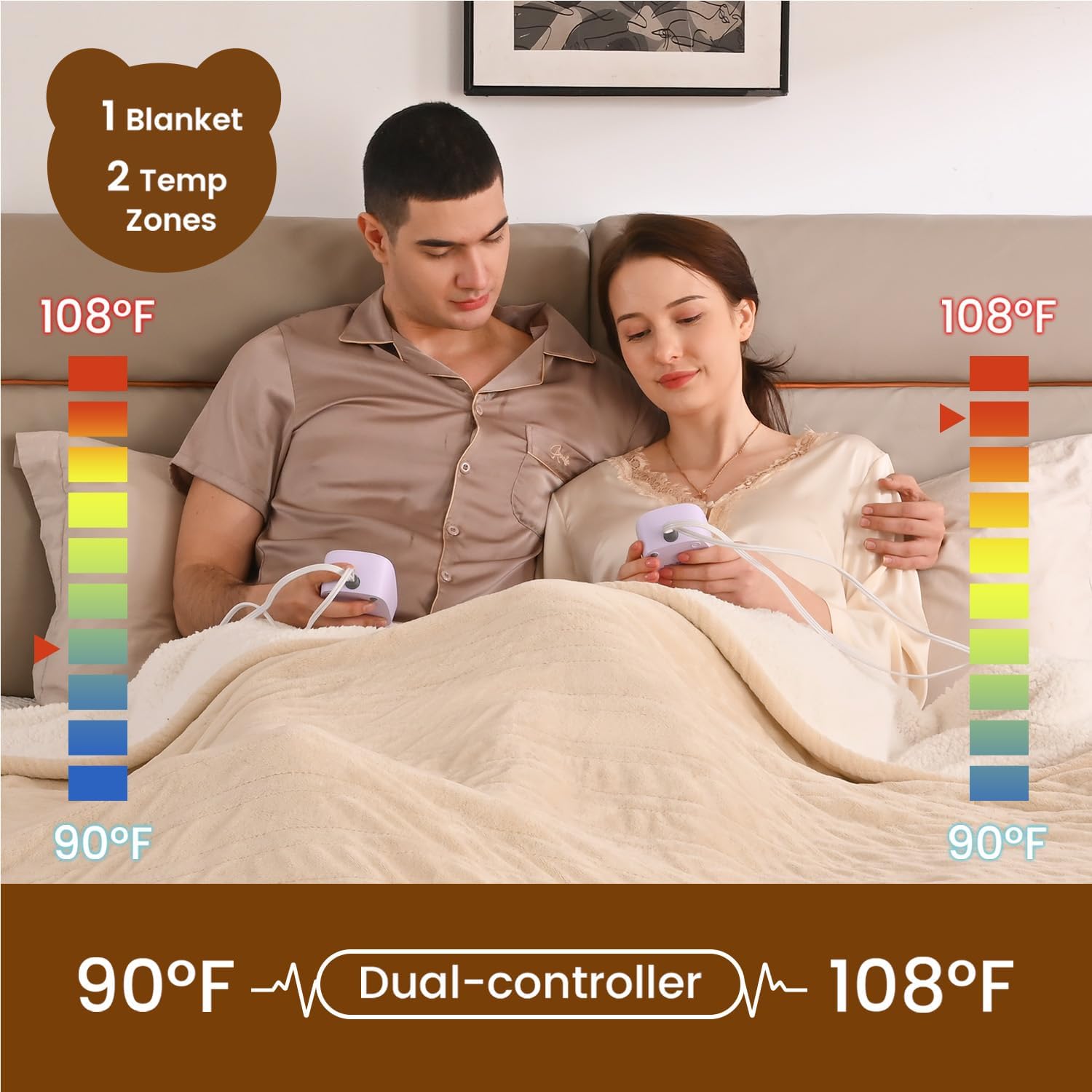 Bearhug King Size Electric Blanket 100 x 90