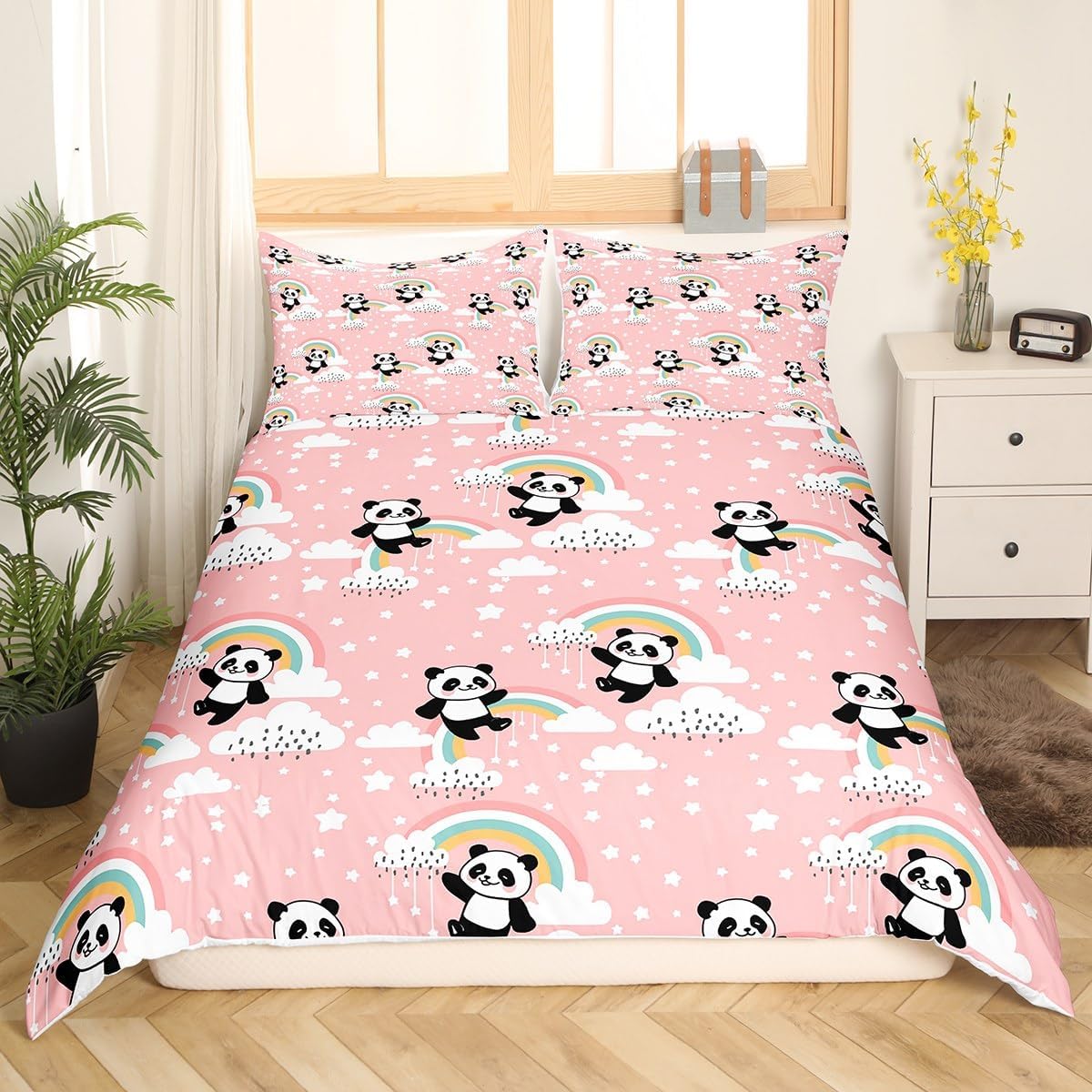 Erosebridal Panda 3D Print Duvet Cover Set