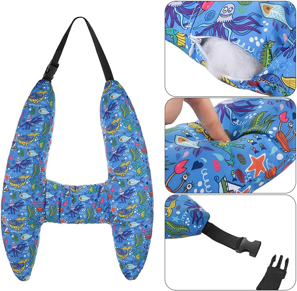 SIQITECHNO Car Travel Pillow with Cartoon Design