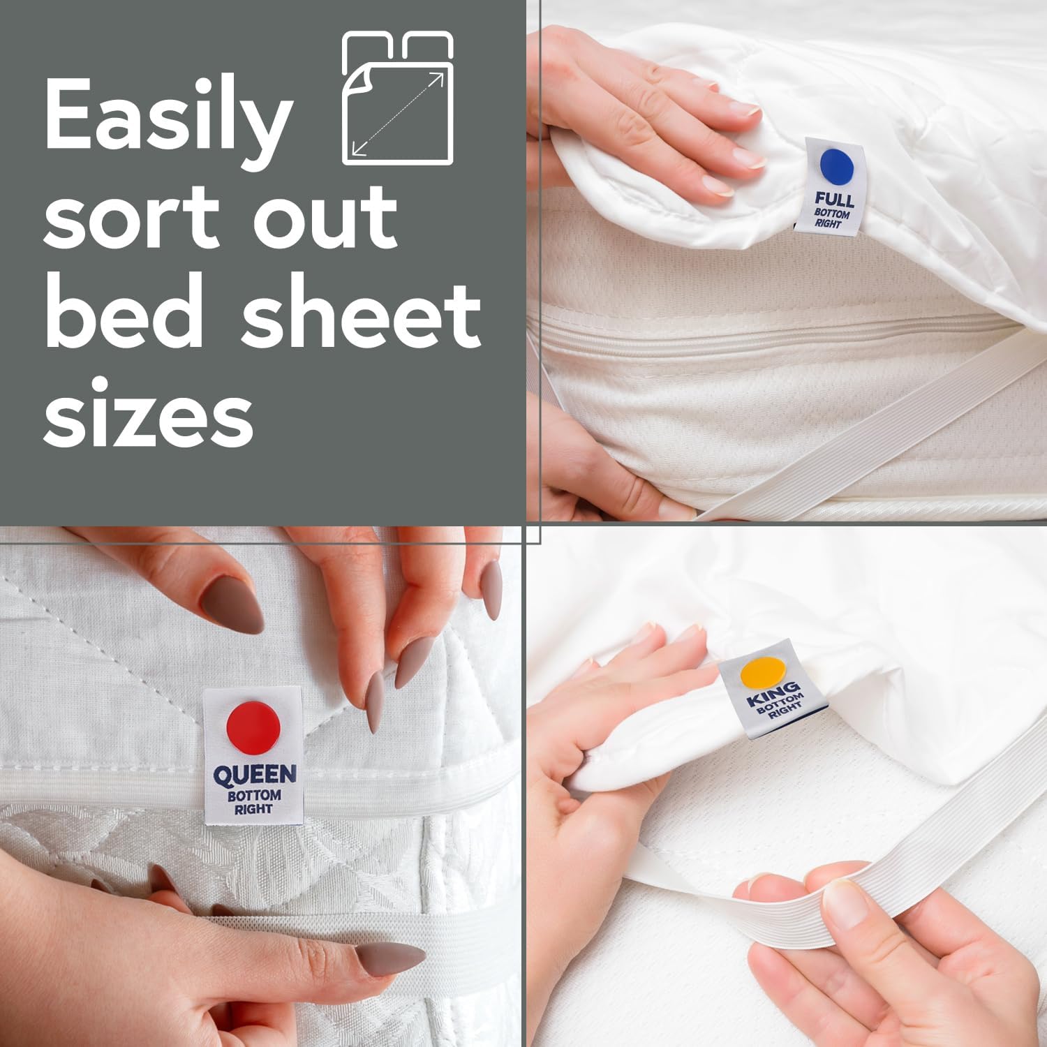 Berkland SheetSnaps Bed Sheet Corner Labels 6pk