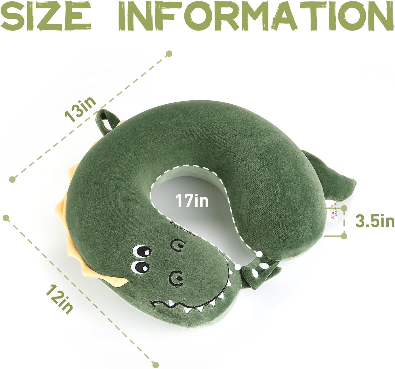Niuniu Daddy Crocodile Kids Travel Neck Pillow