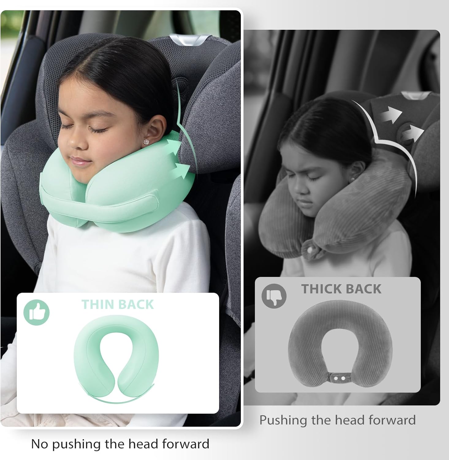 UrnexTour Car Pillow for Big Kids Travel Neck Support