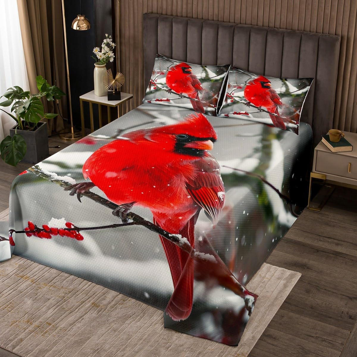 Erosebridal Boys Cardinals Bedspread Queen Size