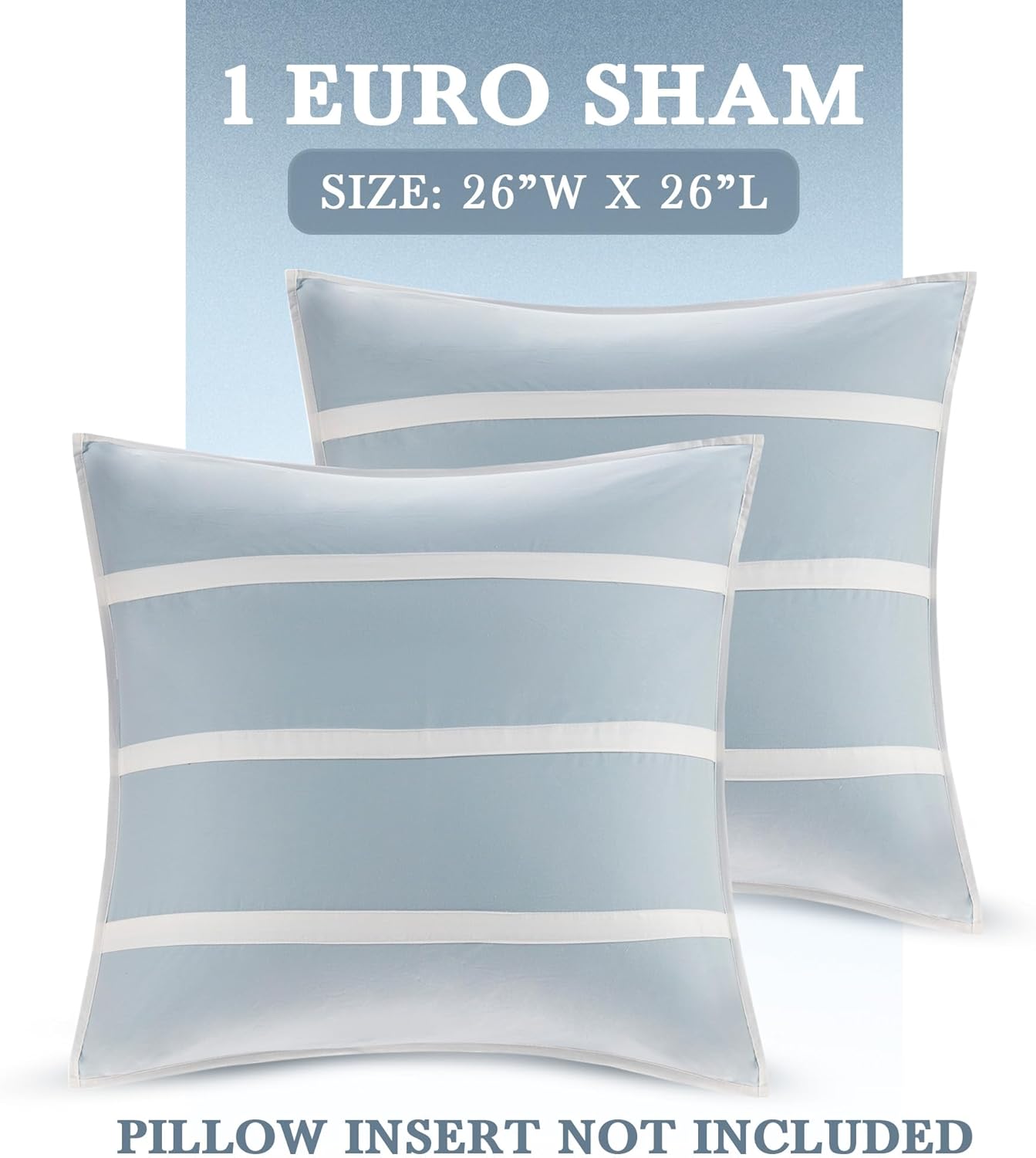 Harbor House Coastal Crystal Beach Euro Sham - Blue 26x26