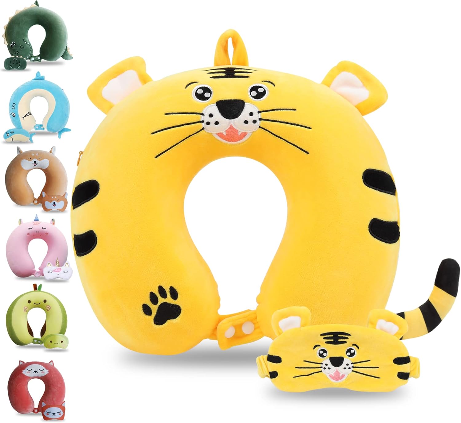 Sexysamba Tiger Cartoon Headrest Pillow for Kids
