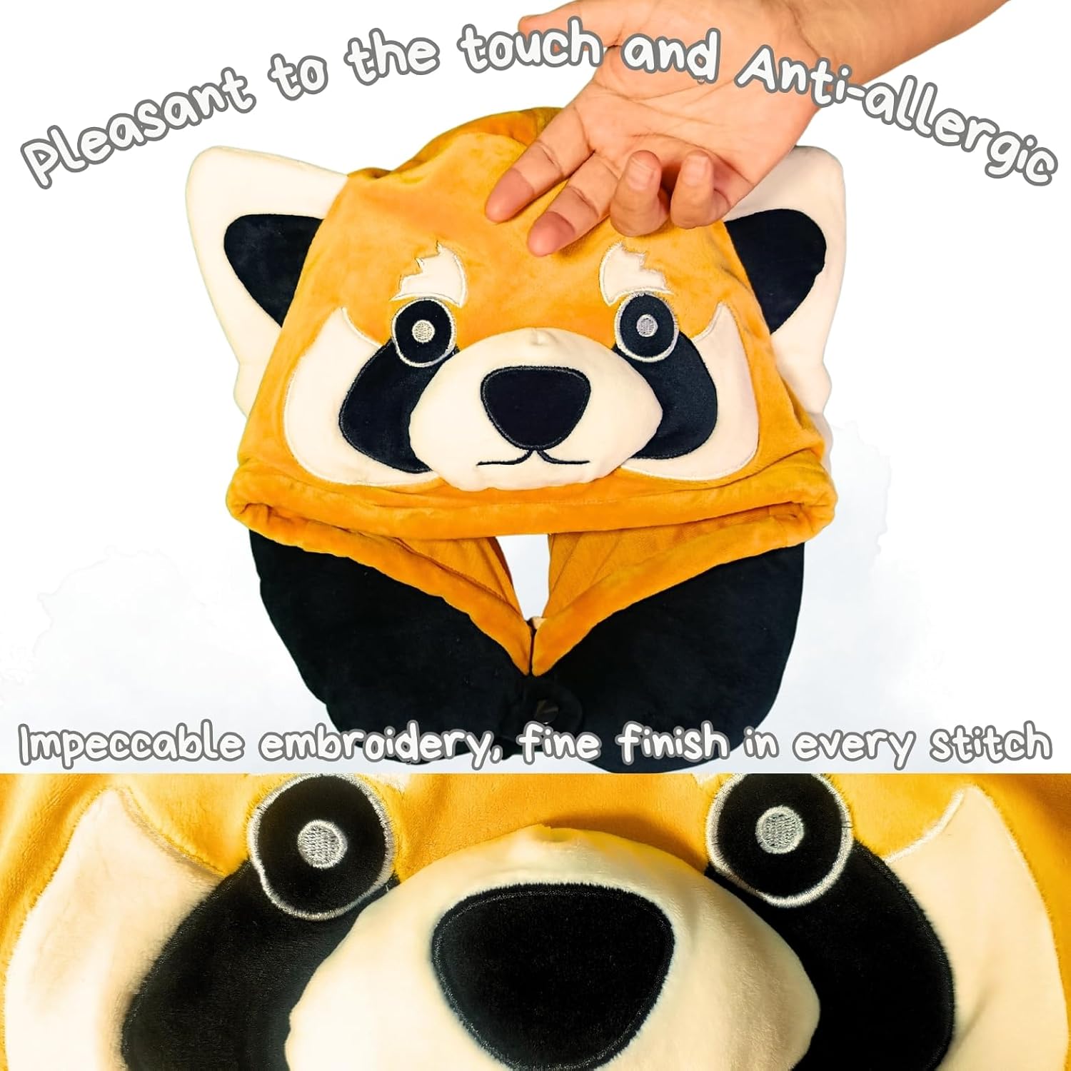 Kids Travel Pillows with Hood and Animal Designs