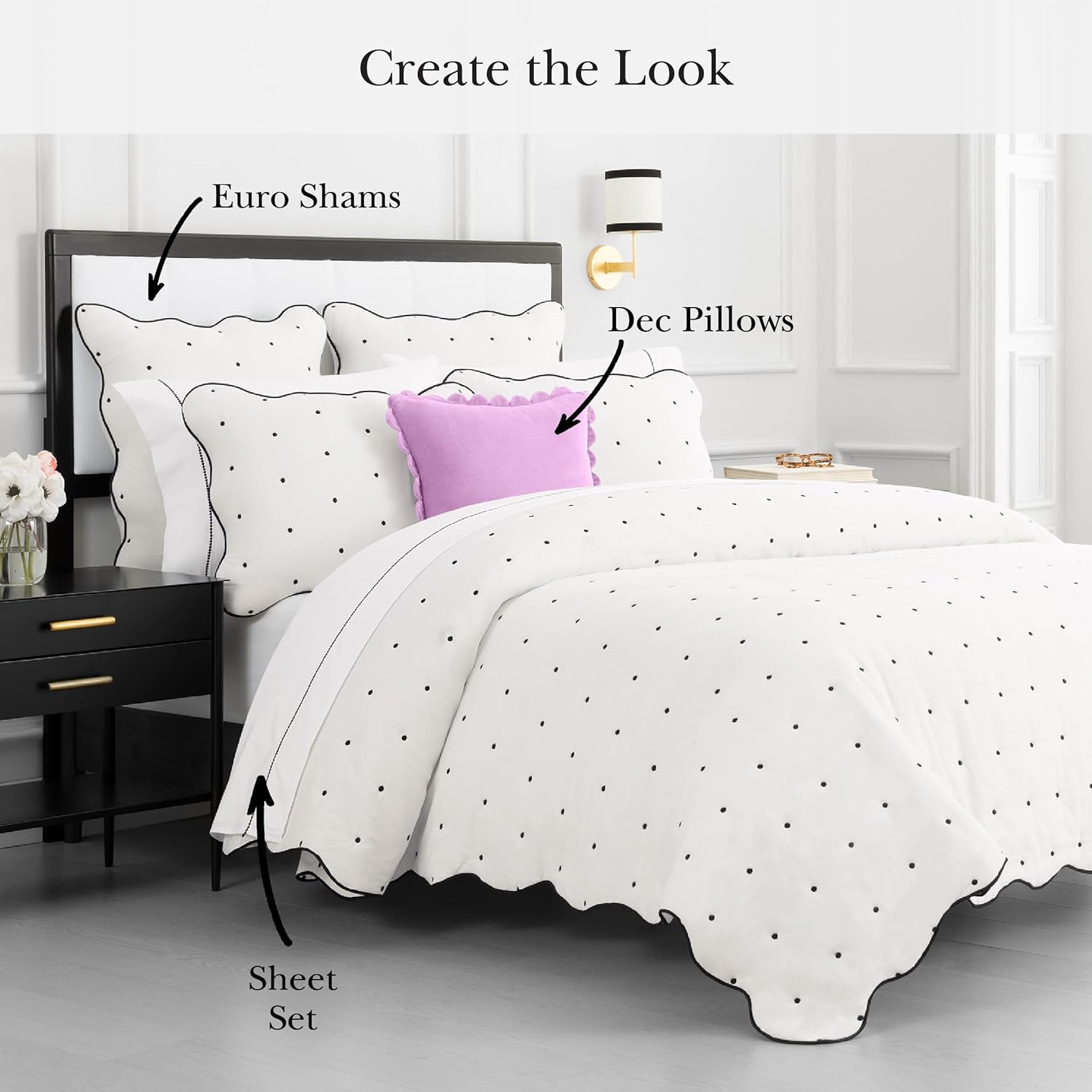 Kate Spade New York Scalloped Edge Twin Quilt Set