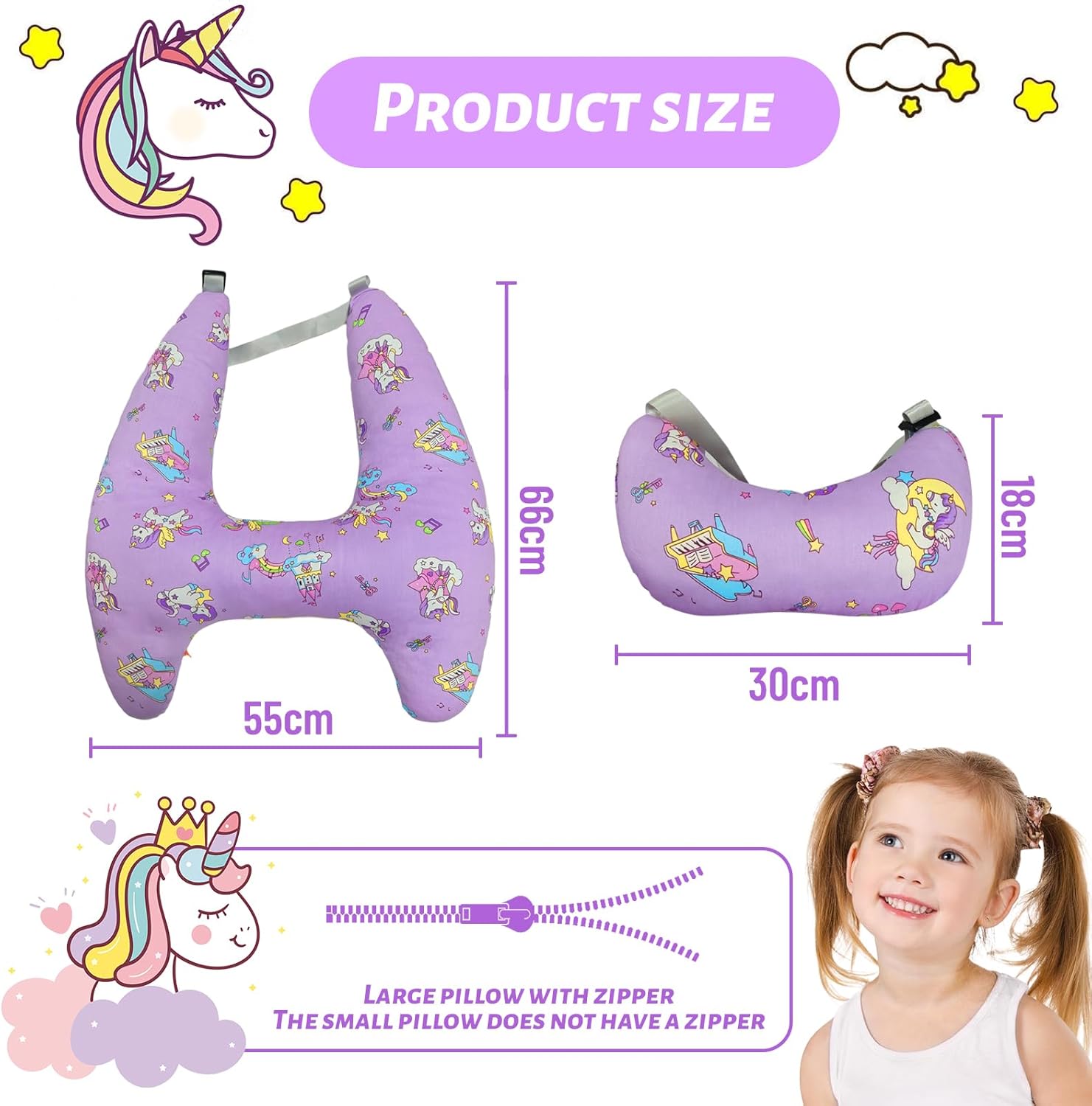 H-Shape Travel Pillow for Kids and Adults