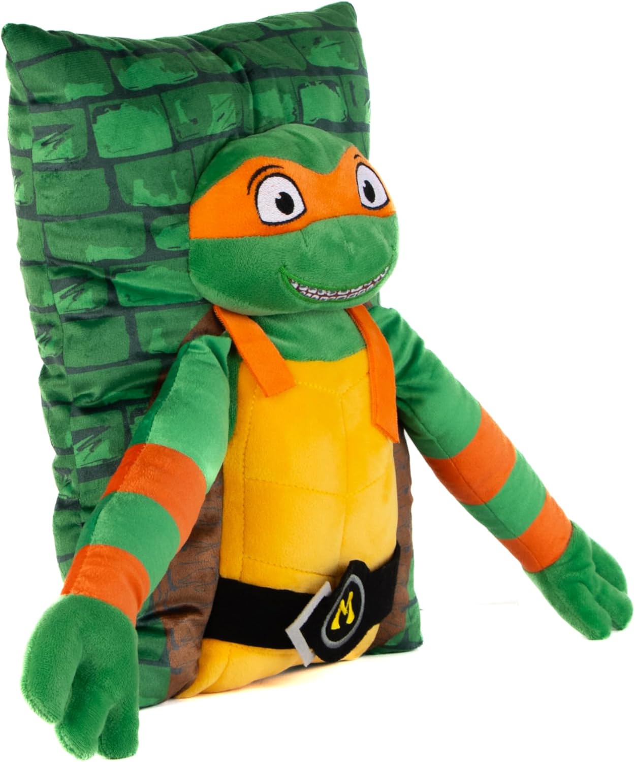 Jay Franco Teenage Mutant Ninja Turtles Michelangelo 3D Snuggle Pillow - 15 Inches
