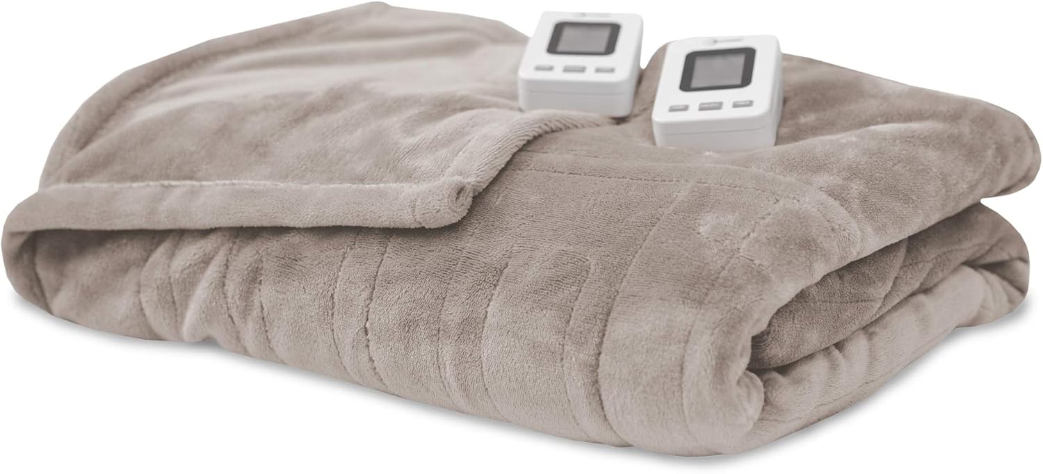 SensorPEDIC Heated Electric Blanket King Cappuccino