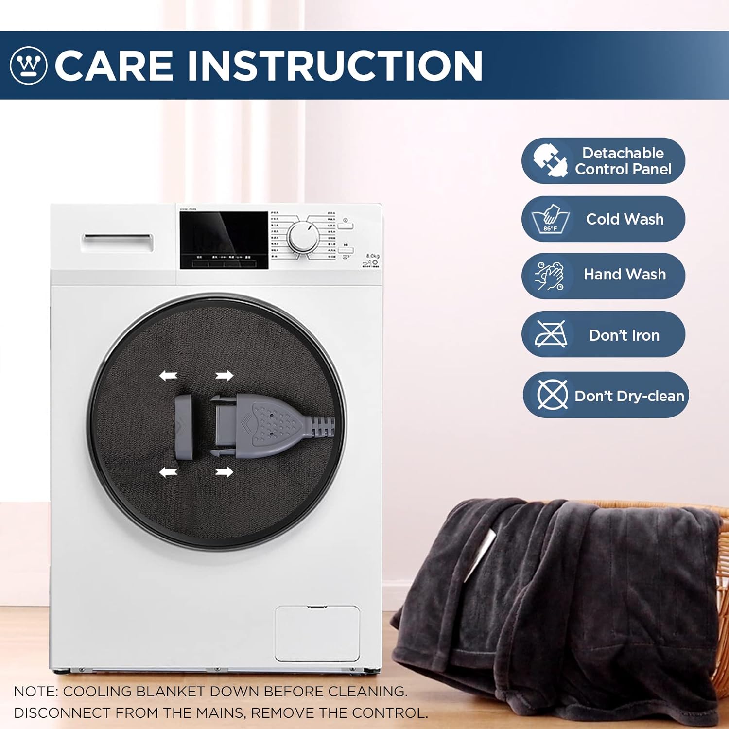 Westinghouse Electric Blanket Twin Size with 10 Heating Levels