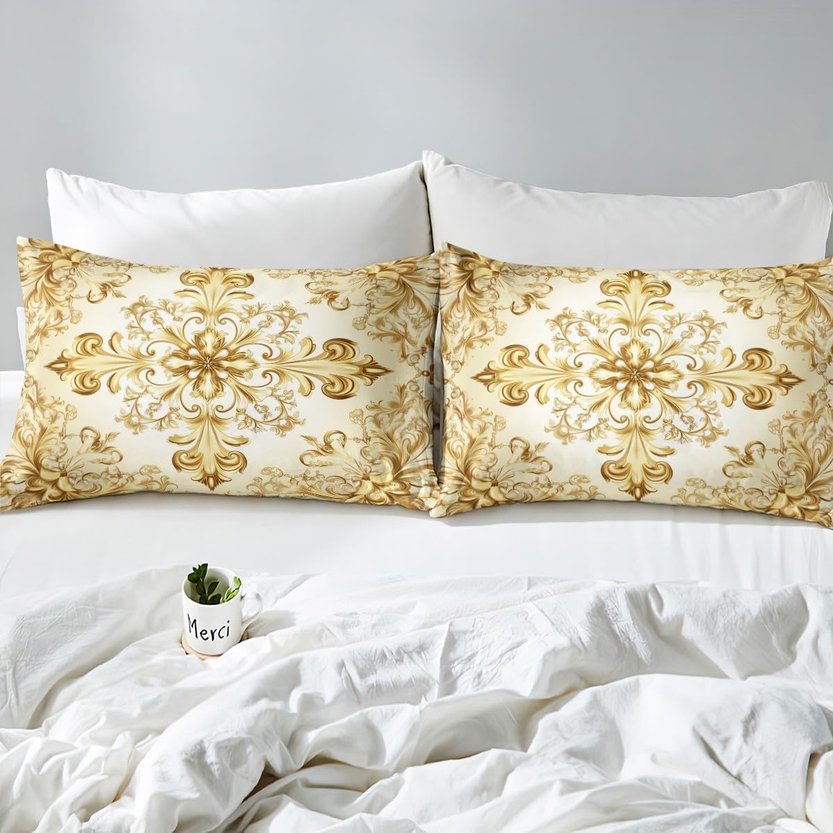 Erosebridal Damask Botanical Paisley Sheet Set Full Size