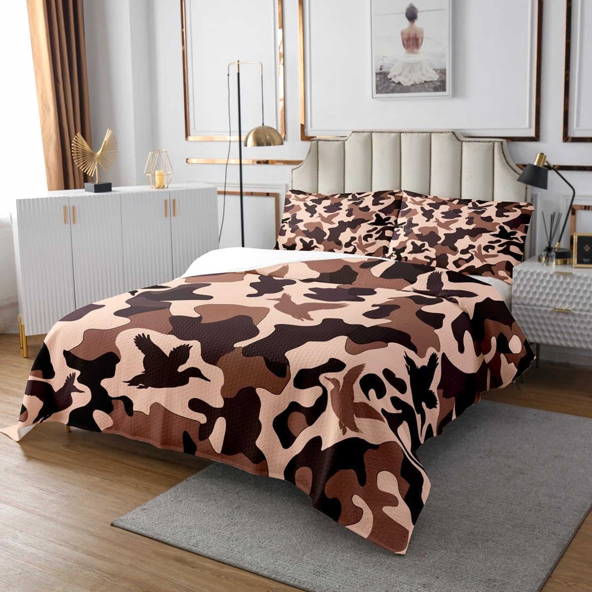 Erosebridal Camo Bedspread Set for Kids