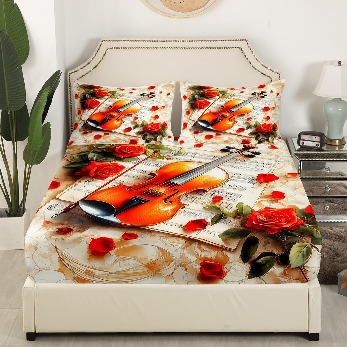 Manfei Violin Kids Sheet Twin Size Set