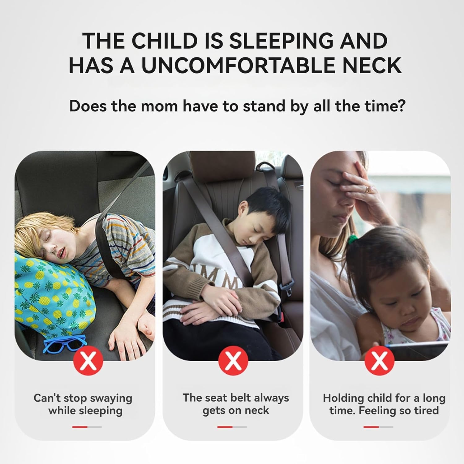 Y-Shape Car Headrest Pillow for Kids Bunny Design