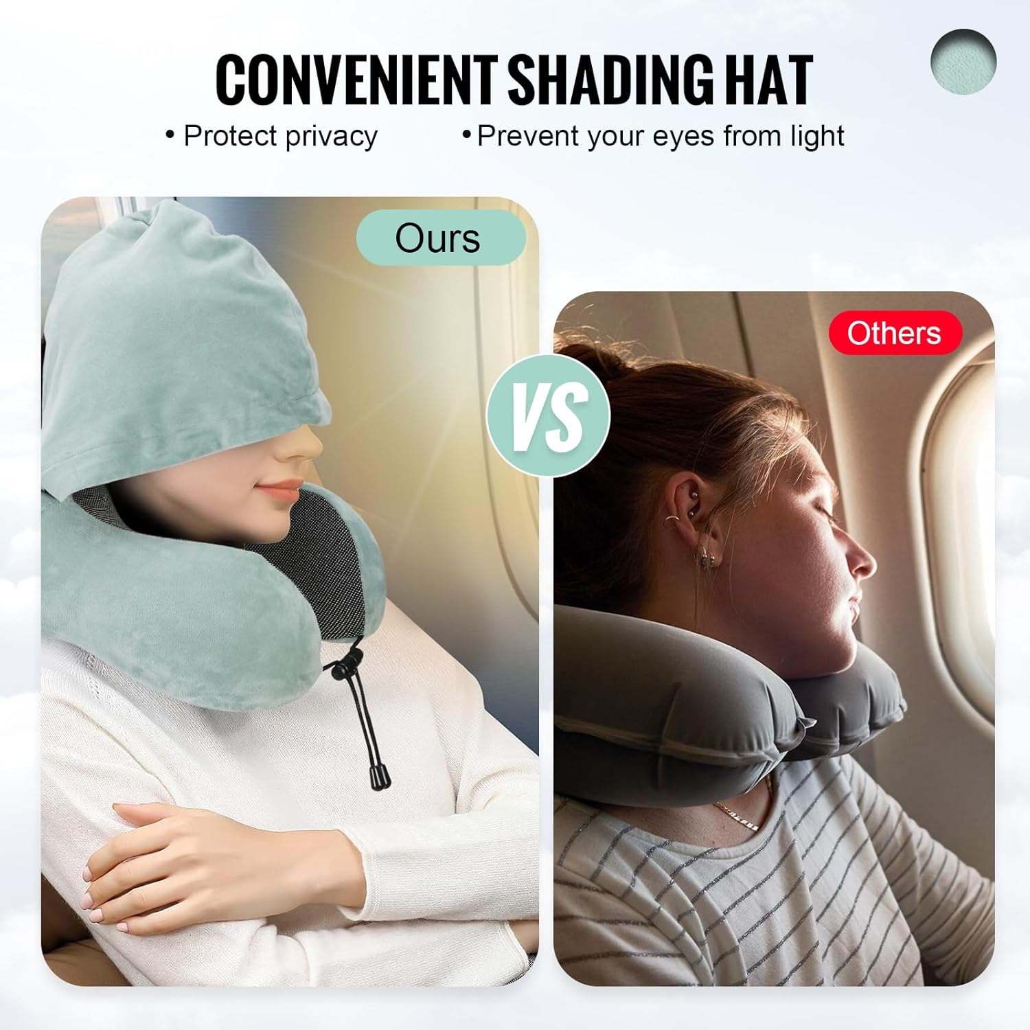 Cirorld Travel Pillow for Neck Support and Comfort