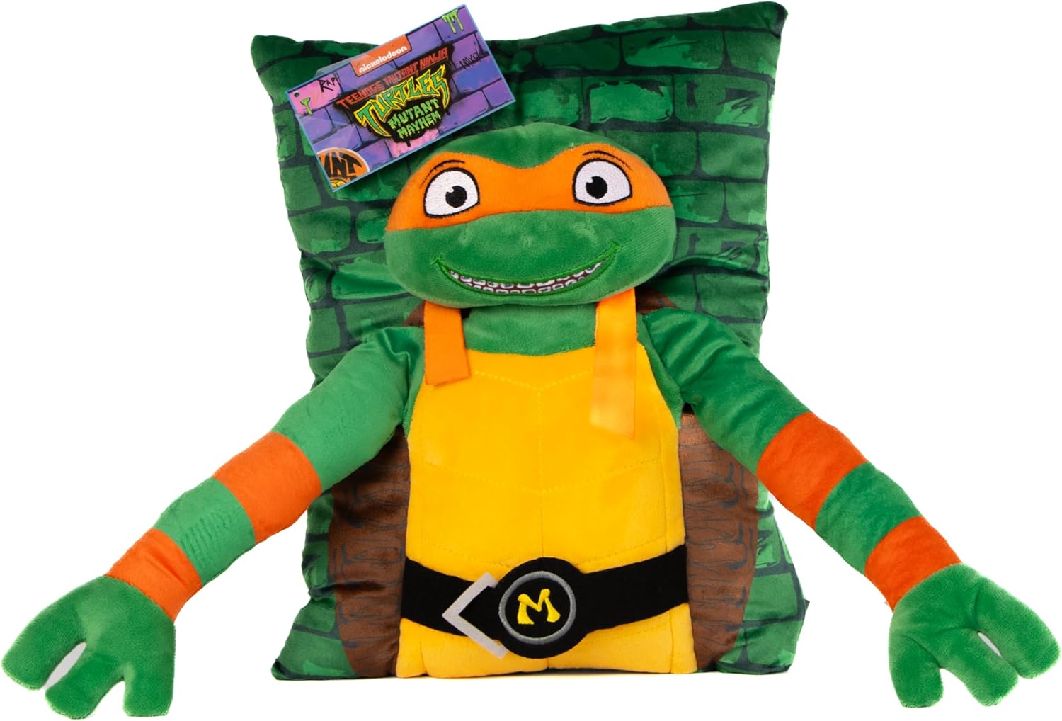 Jay Franco Teenage Mutant Ninja Turtles Michelangelo 3D Snuggle Pillow - 15 Inches