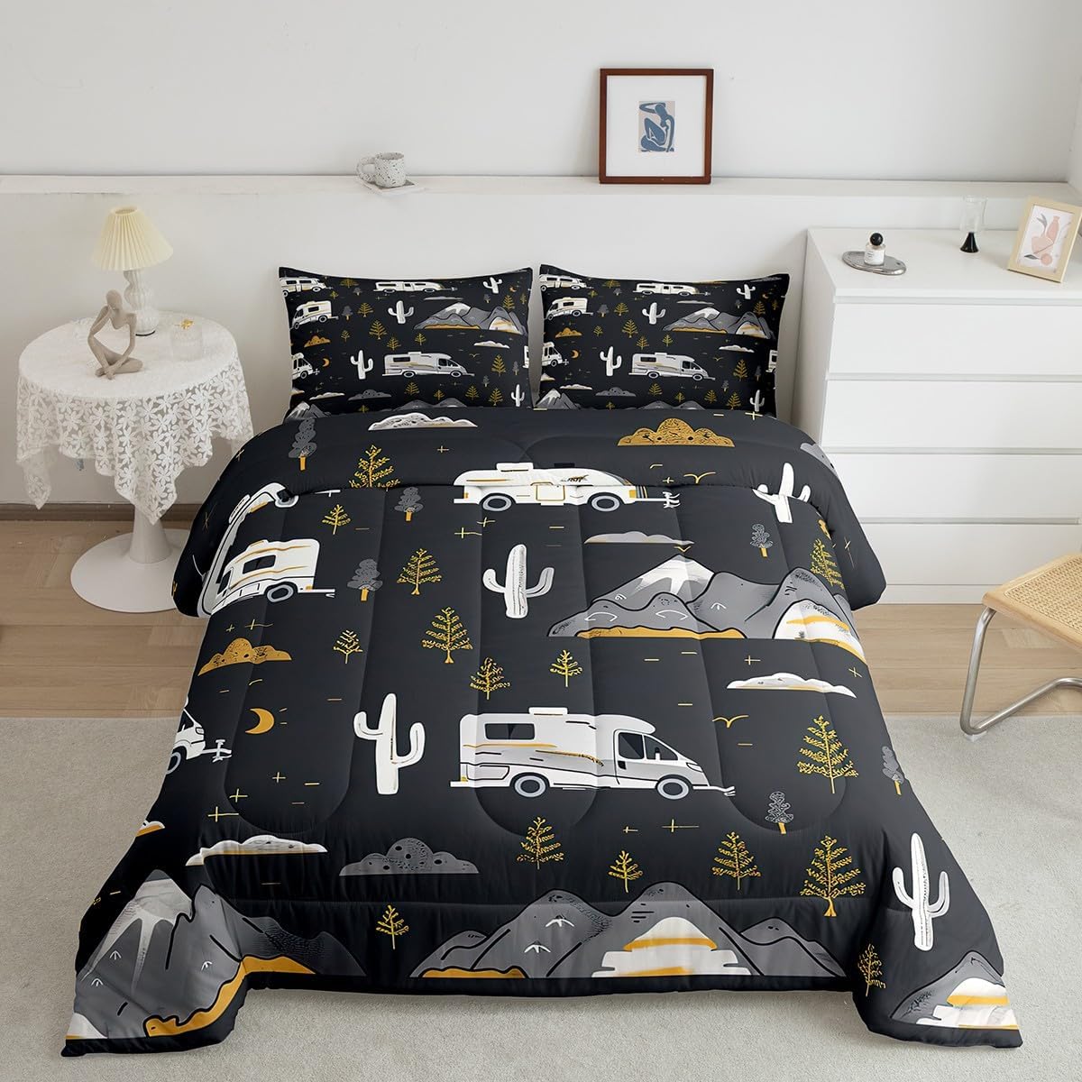 Feelyou Camping Comforter Set Misty Grey