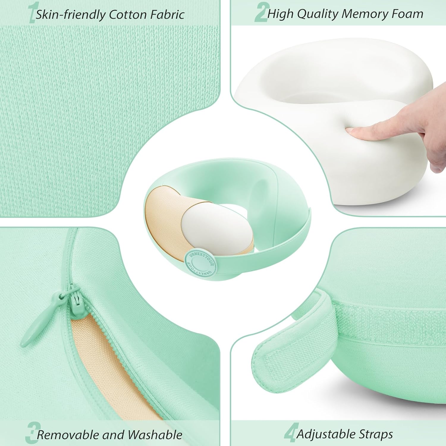 UrnexTour Car Pillow for Big Kids Travel Neck Support