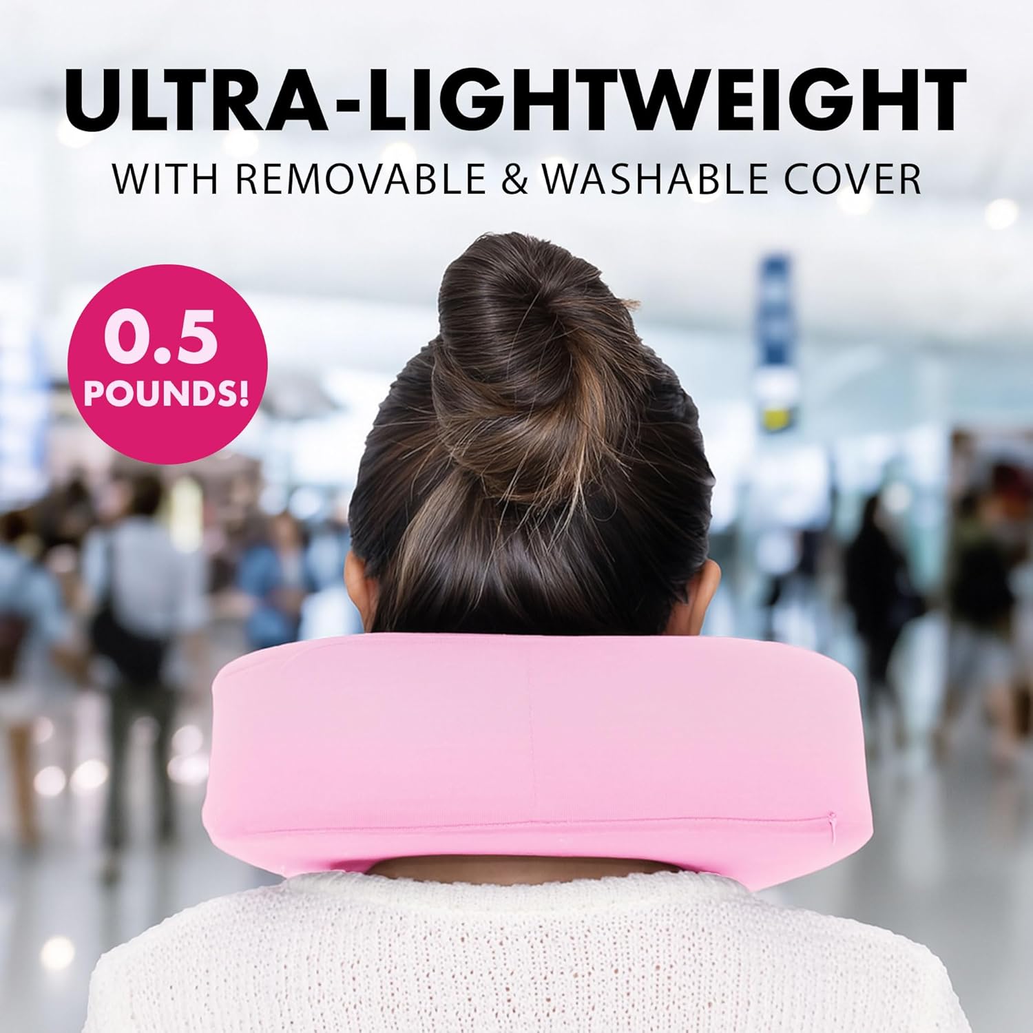 Nub Travel Neck Pillow Pink 1