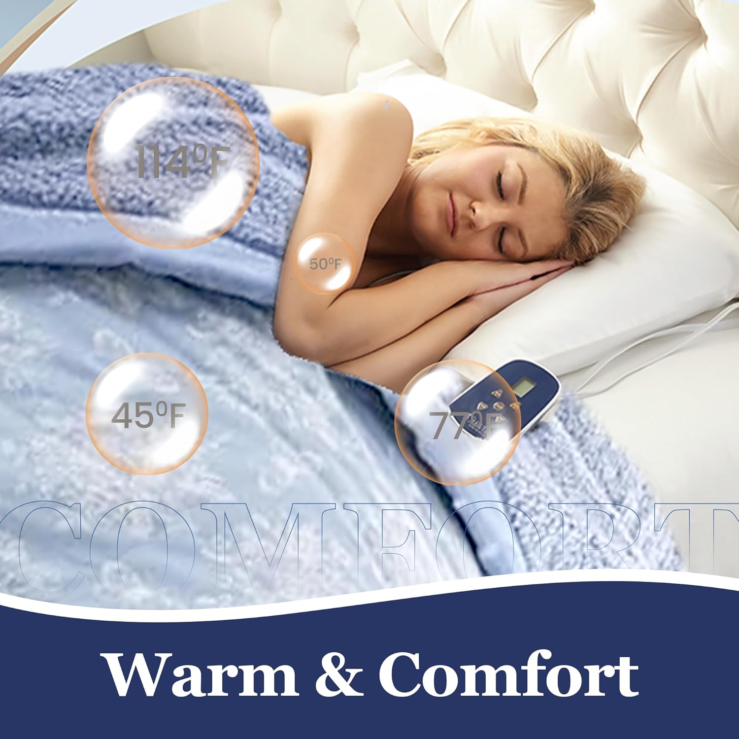 Thermee Micro Flannel Heated Blanket with Sherpa Back 1